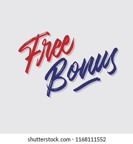 free bonus hand lettering typography sales and marketing shop store signage poster	