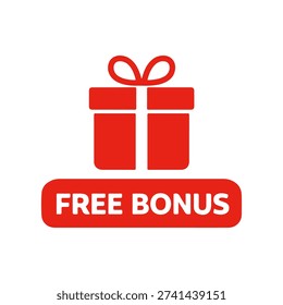 FREE BONUS word minimal flat badge vector icon
single color, isolated on white background