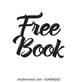 free book, text design. Vector calligraphy. Typography poster. Usable as background.