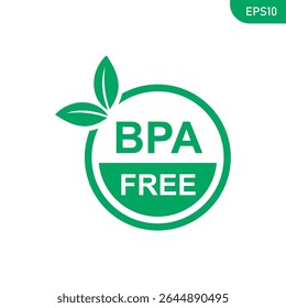 Free BPA icon vector, label of product BPA free