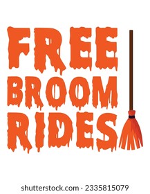 Free Broom Rides T shirt Print Template