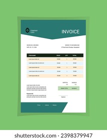 free business invoice bill design 