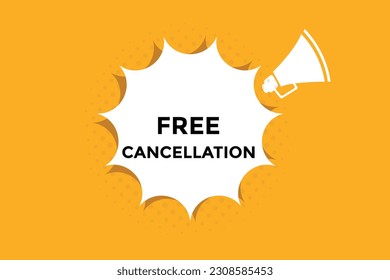 Plantillas de banner web con botón de cancelación gratuita. Ilustración vectorial