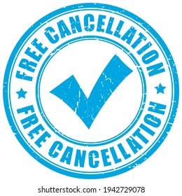 Free cancellation ink vector stamp isolated on white background