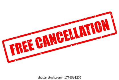 Free cancellation vector stamp on white background