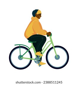 free car day woman riding a bike illustration