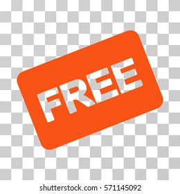 Free Card icon. Vector illustration style is flat iconic symbol, orange color, transparent background. Designed for web and software interfaces.