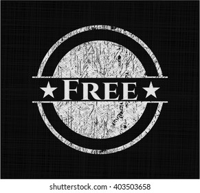 Free chalkboard emblem on black board