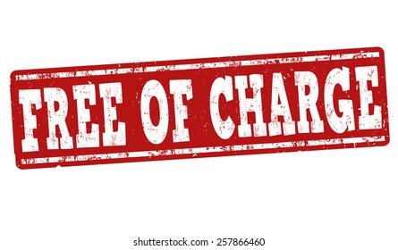 Free of Charge grunge rubber stamp on white background, vector illustration