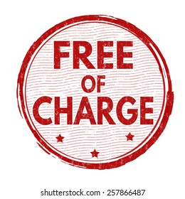 Free of Charge grunge rubber stamp on white background, vector illustration