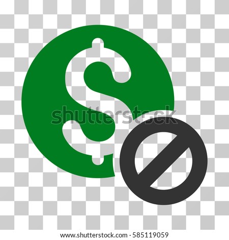Free Of Charge icon. Vector illustration style is flat iconic bicolor symbol, green and gray colors, transparent background. Designed for web and software interfaces.