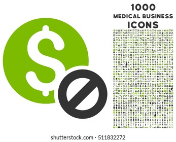 Free Of Charge Vector Bicolor Icon With 1000 Medical Business Icons. Set Style Is Flat Pictograms, Eco Green And Gray Colors, White Background.