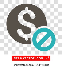 Free Of Charge Vector Icon. Image Style Is A Flat Grey And Cyan Iconic Symbol.