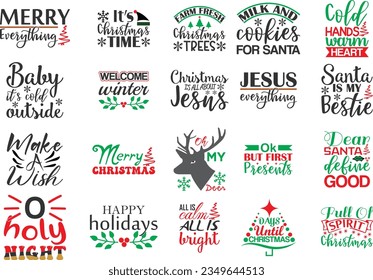Free Christmas Quotes SVG Bundle