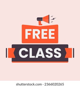 free class button label vector