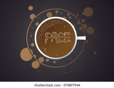 free coffee background blue