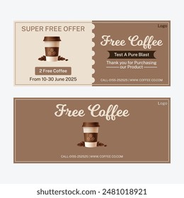 Free Coffee gift voucher Vector