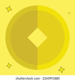 Free Coin yellow Chinese Cartoon 