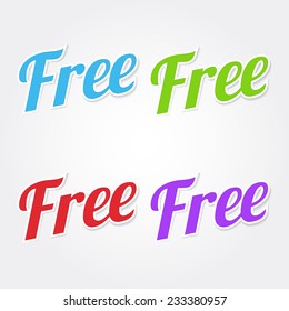 Free Collection Colorful Vector Icon Design