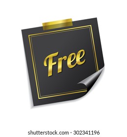Free Collection Golden Sticky Notes Vector Icon Design