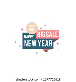 Free Colorful big sale composition with flat design