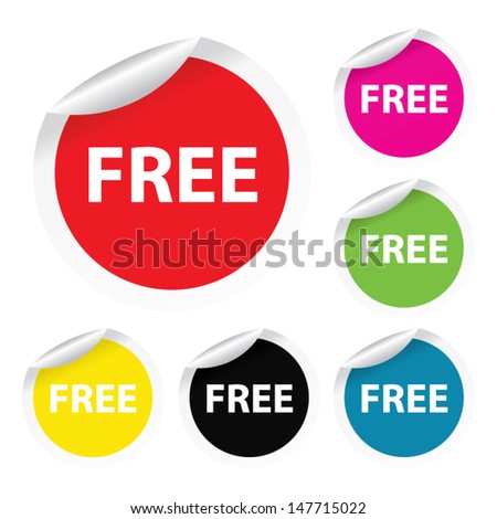 Free colorful labels. Vector. 
