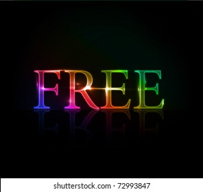 Free colorful text with used text design, vector illustration.