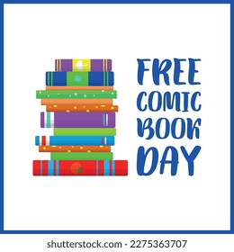  Kostenloser Comic Book Day . Design geeignet für Grußkartenposter und Banner