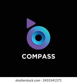 free compass logo gradient logo designs