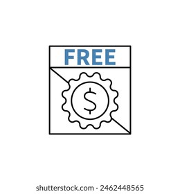 free concept line icon. Simple element illustration. free concept outline symbol design.