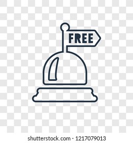 Free concept vector linear icon isolated on transparent background, Free concept transparency concept in outline style