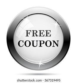 Free coupon icon. Internet button on white background. EPS10 vector.
