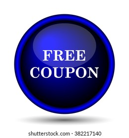 Free coupon icon. Internet button on white background. EPS10 vector
