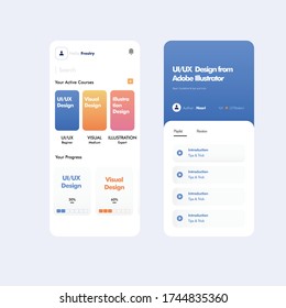 free course app template design