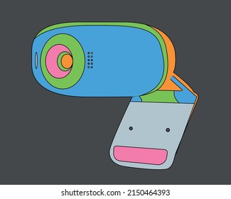 Kostenlose Vektorgrafik-Vektorgrafik. Moderne Digitalkamera-Illustrationen Clipkunst.