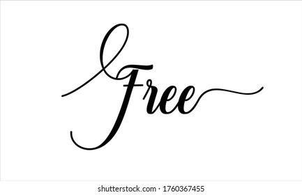 Free Creative Cursive welcome Typographic Text on White Background 