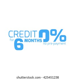 Free Credit Typography, 6 Months Credit Free. Finance Business Concept