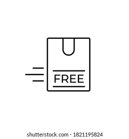 free delevery icon on white background