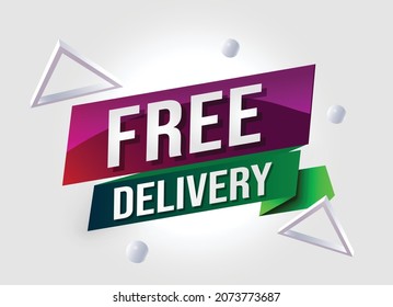 
Free delivery all orders tag. Banner design template for marketing. Special offer promotion or retail. background banner modern graphic design for store shop, online store, website, landing page