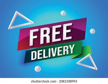 
Free delivery all orders tag. Banner design template for marketing. Special offer promotion or retail. background banner modern graphic design for store shop, online store, website, landing page