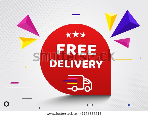 Free delivery all orders tag. Banner design template for\
marketing. Special offer promotion or retail. background banner\
modern graphic design for store shop, online store, website,\
landing page. 