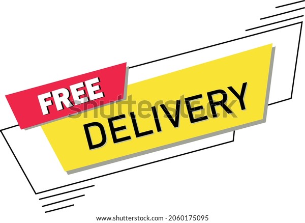 Free Delivery Art\
Banner for Business. Vector Illustration Free Delivery Flag . an\
editable vector\
illustration