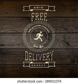 Free delivery  badges logos and labels for any use. Company corporate logo element design