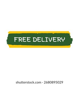 Free delivery banner design vector illustration of business label