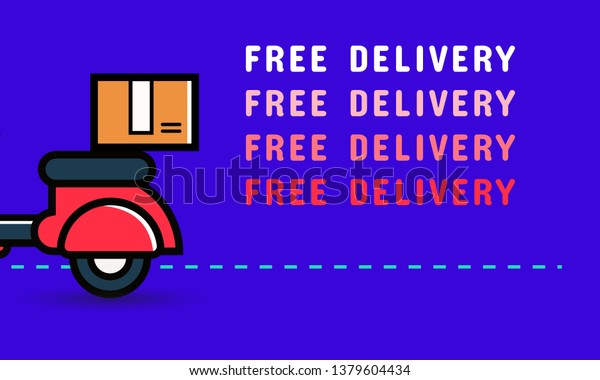 Free\
delivery banner design. Vector Illustration\
\

