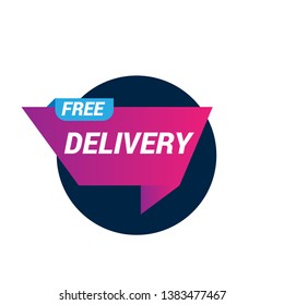free delivery banner. sign,label,tag. vector