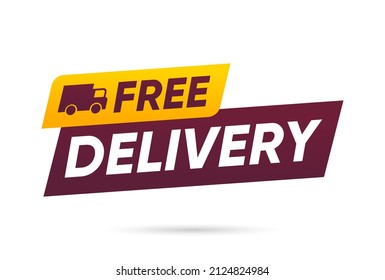 Free Delivery Banner. Template vector illustration