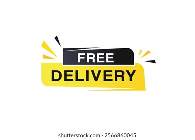 Free delivery banner, vector element modern design. announcement template.