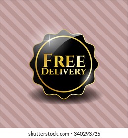 Free Delivery black emblem or badge, modern style