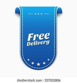 Free Delivery Blue Vector Icon Design
